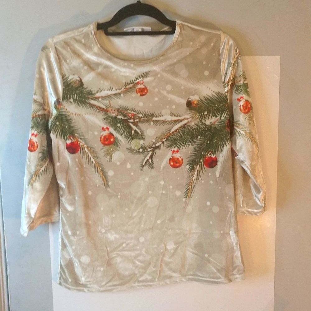 Breckenridge Petites Christmas‎ Pullover Shirt Women's Size PM
